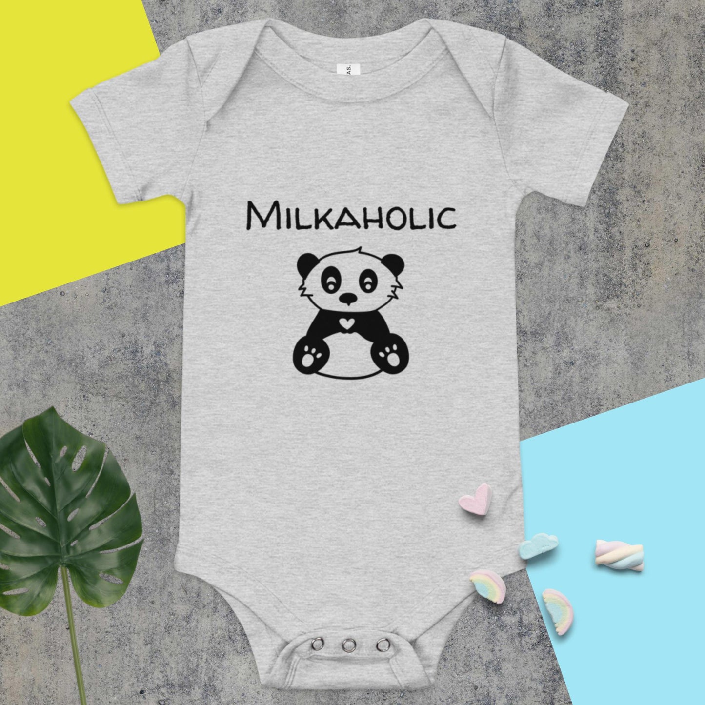 Baby short sleeve one piece Milkaholic