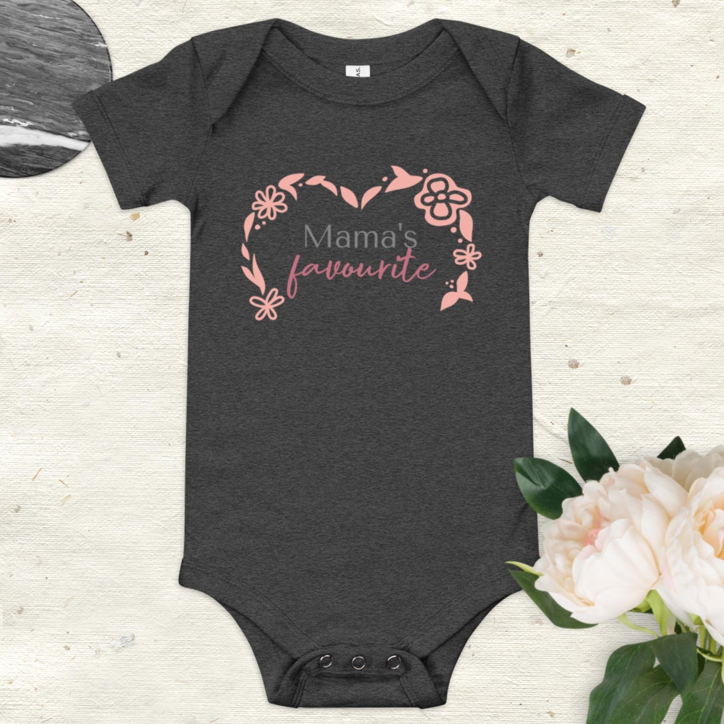 Baby short sleeve one piece Mama's favourite