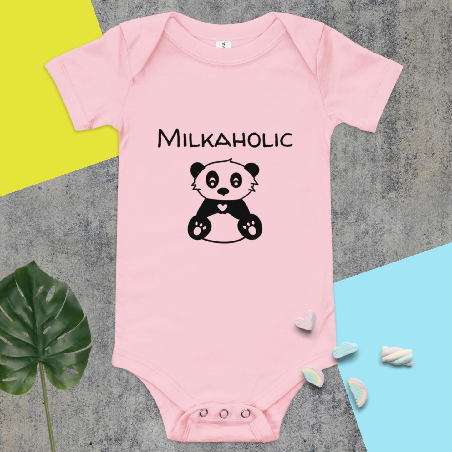 Baby short sleeve one piece Milkaholic