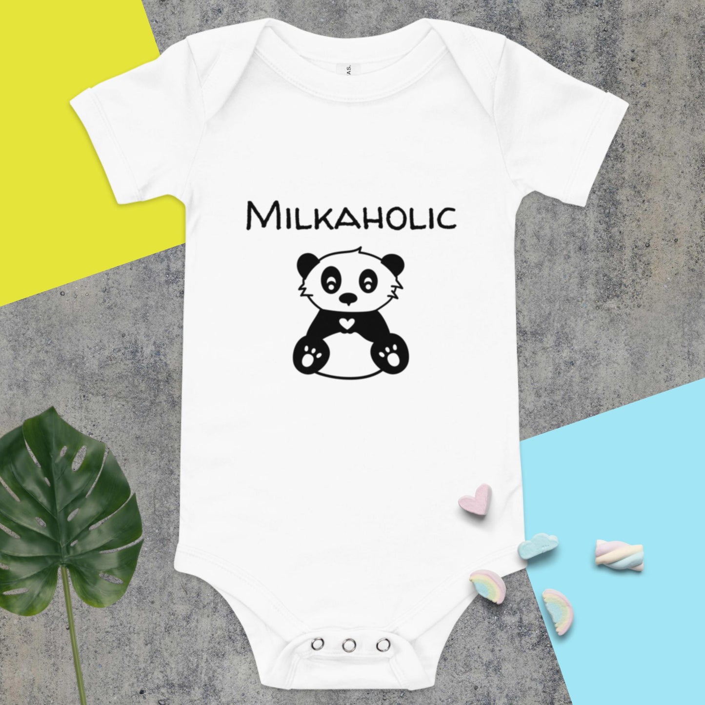 Baby short sleeve one piece Milkaholic