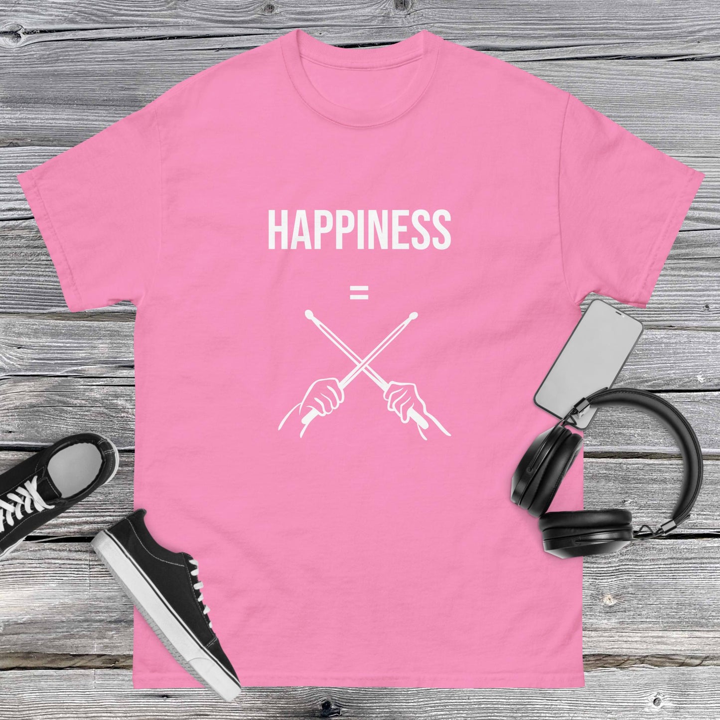 Men's classic tee happiness drums