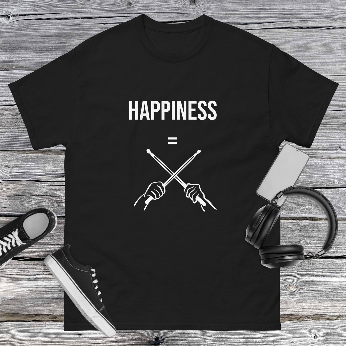 Men's classic tee happiness drums