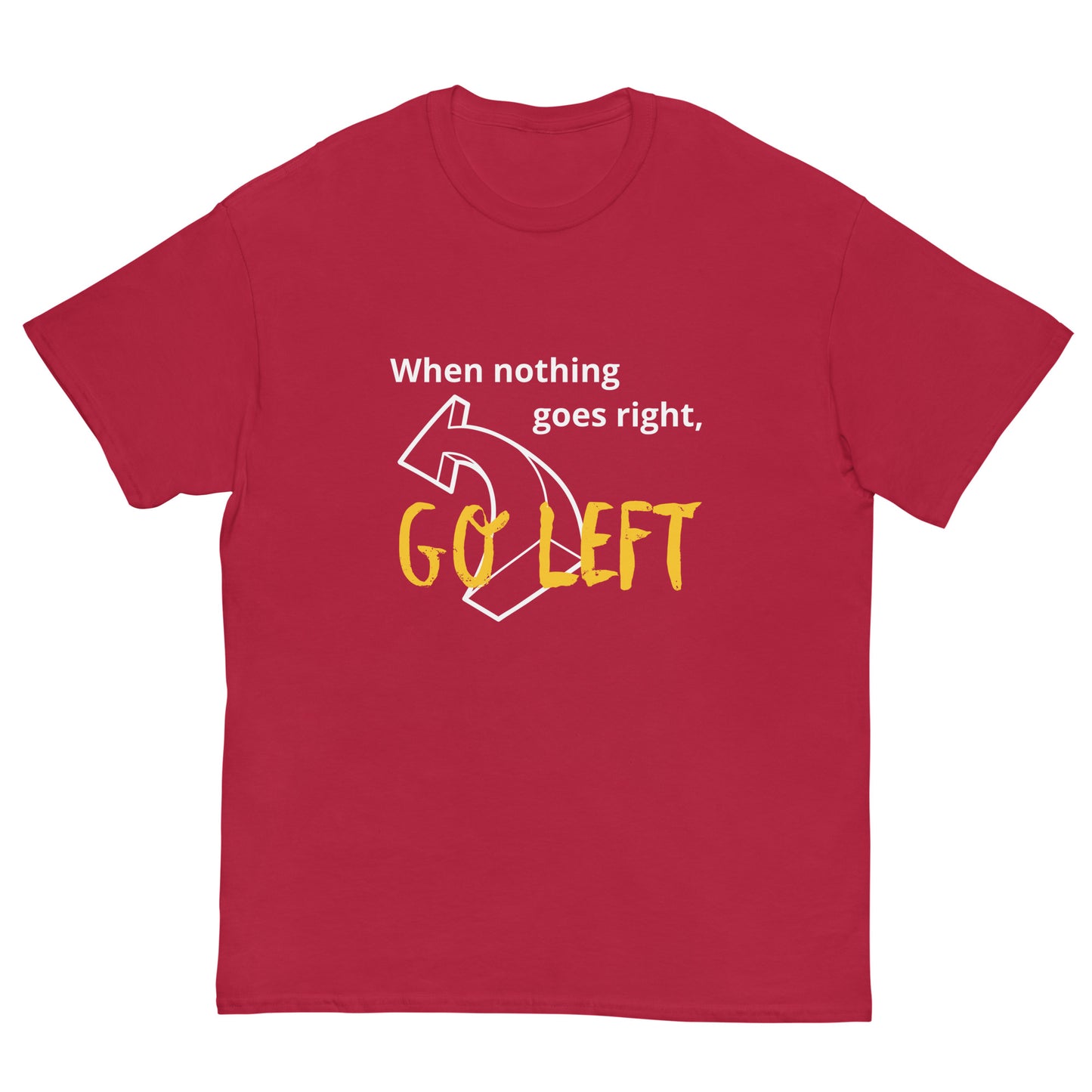 Men's classic tee Go left yellow