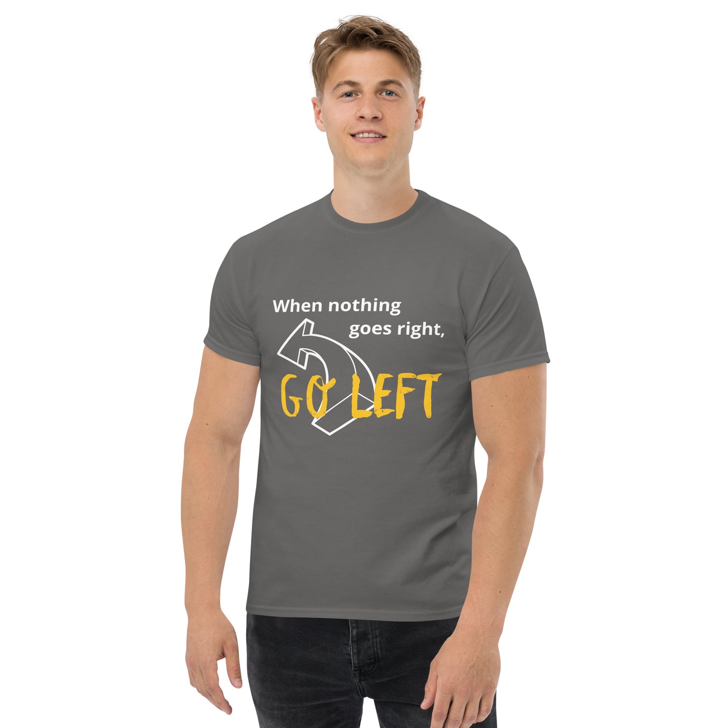 Men's classic tee Go left yellow