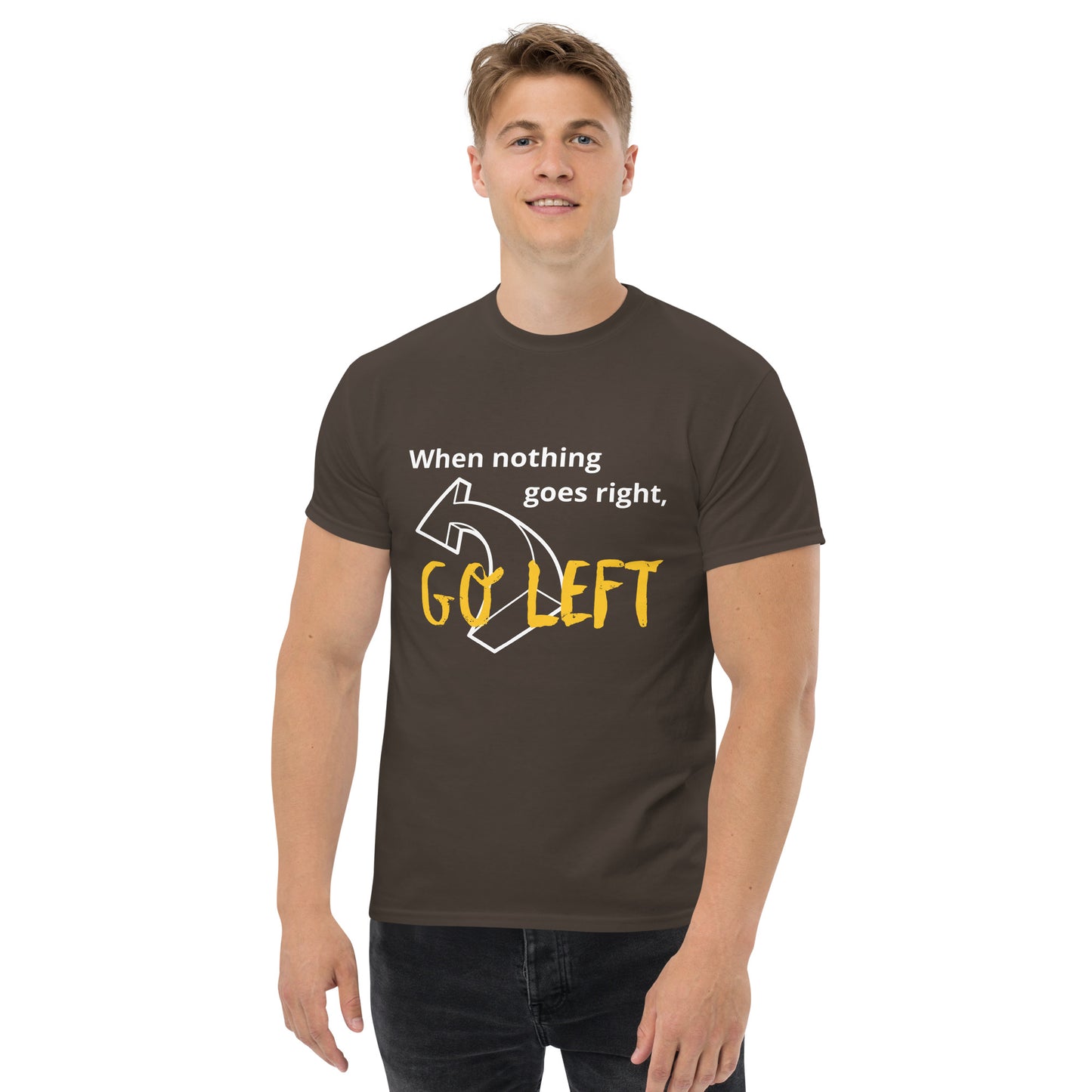 Men's classic tee Go left yellow