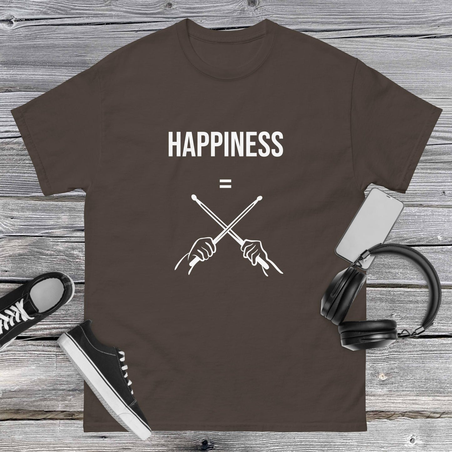 Men's classic tee happiness drums