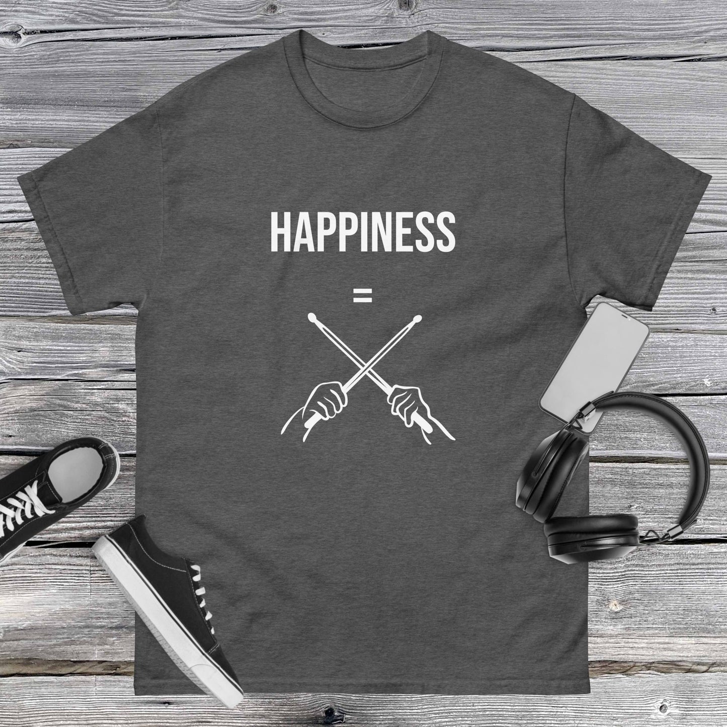 Men's classic tee happiness drums