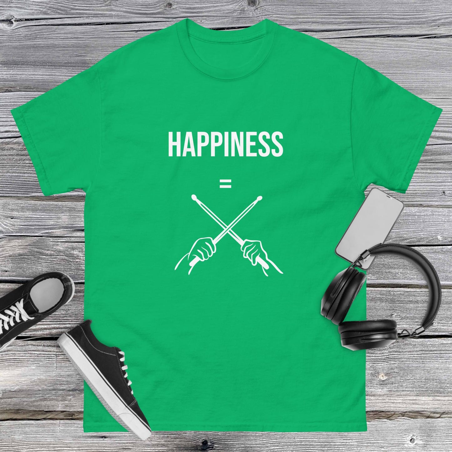 Men's classic tee happiness drums