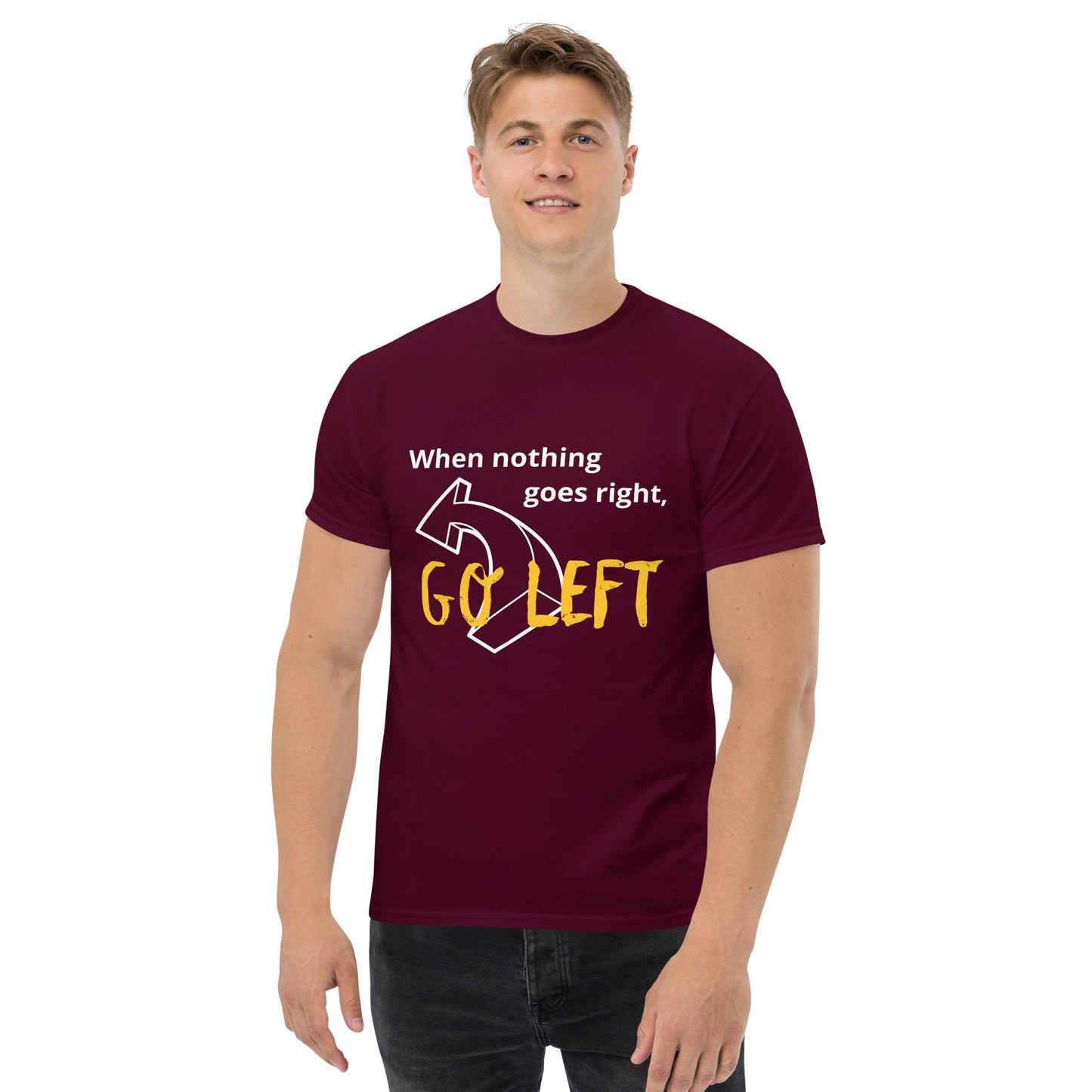 Men's classic tee Go left yellow