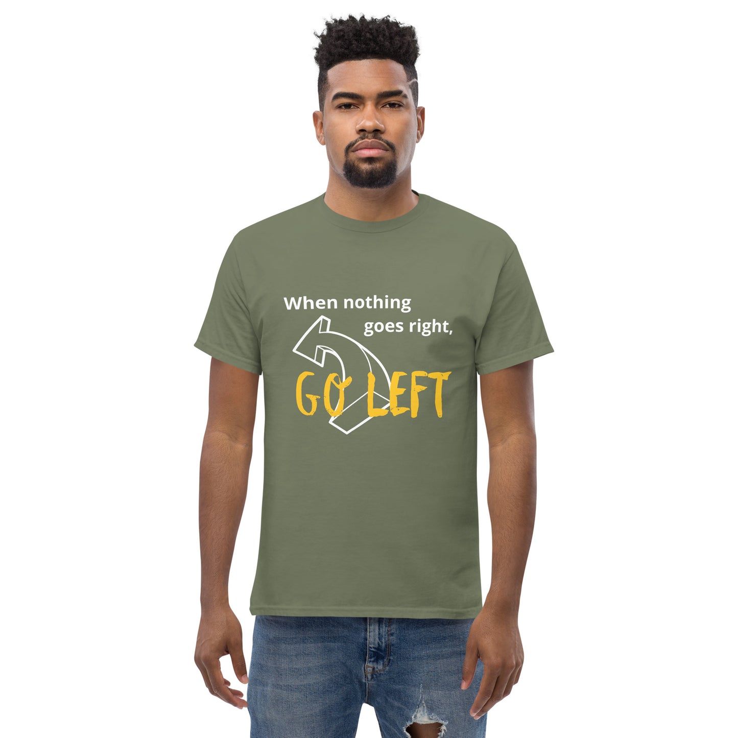 Men's classic tee Go left yellow