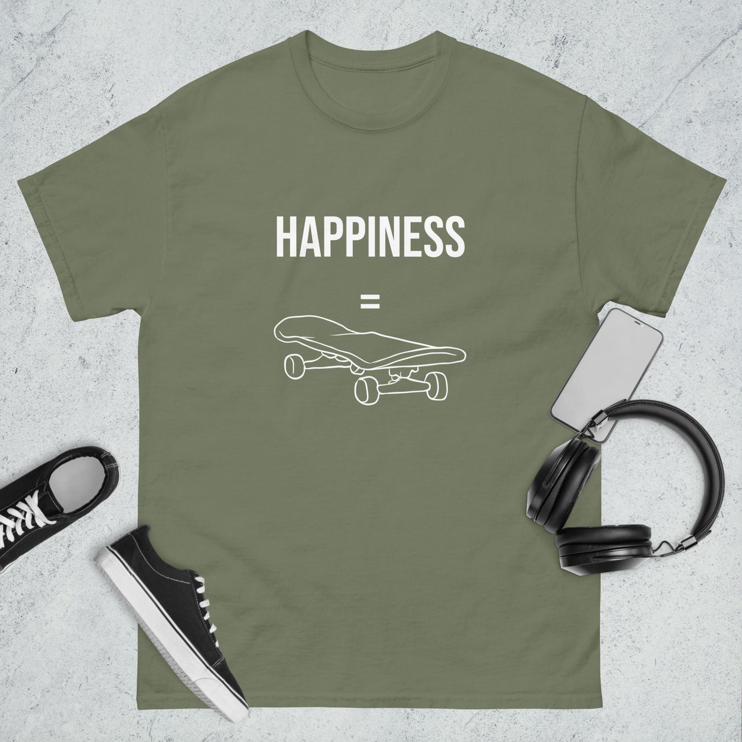 Men's classic tee happiness skating