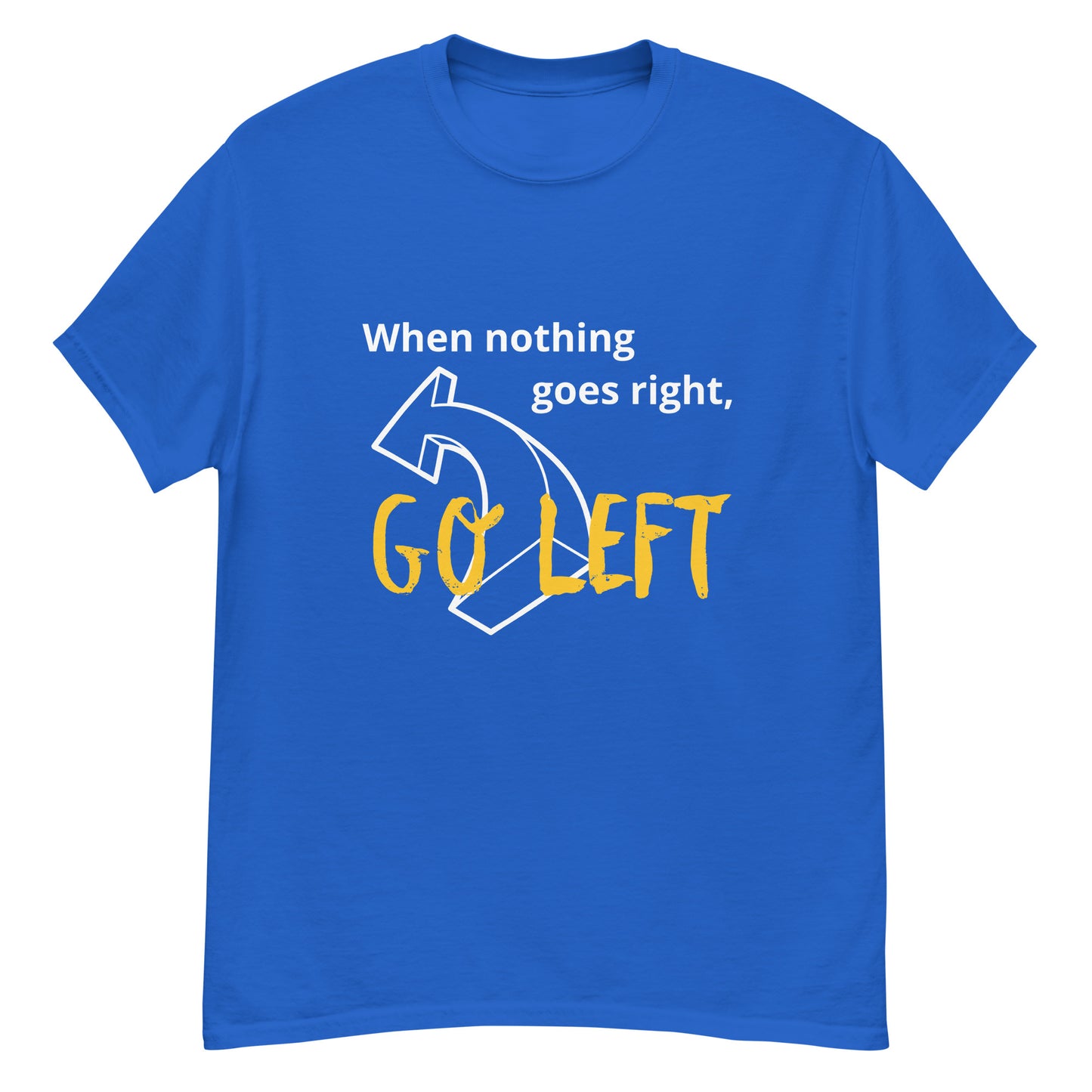 Men's classic tee Go left yellow