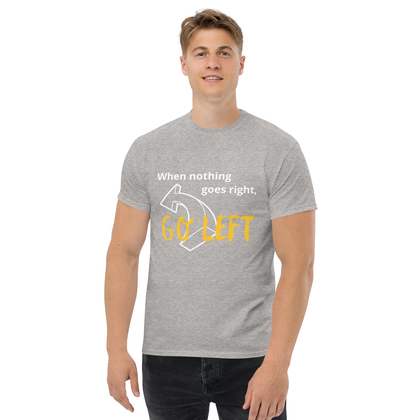 Men's classic tee Go left yellow