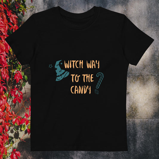 Organic cotton kids t-shirt witch way