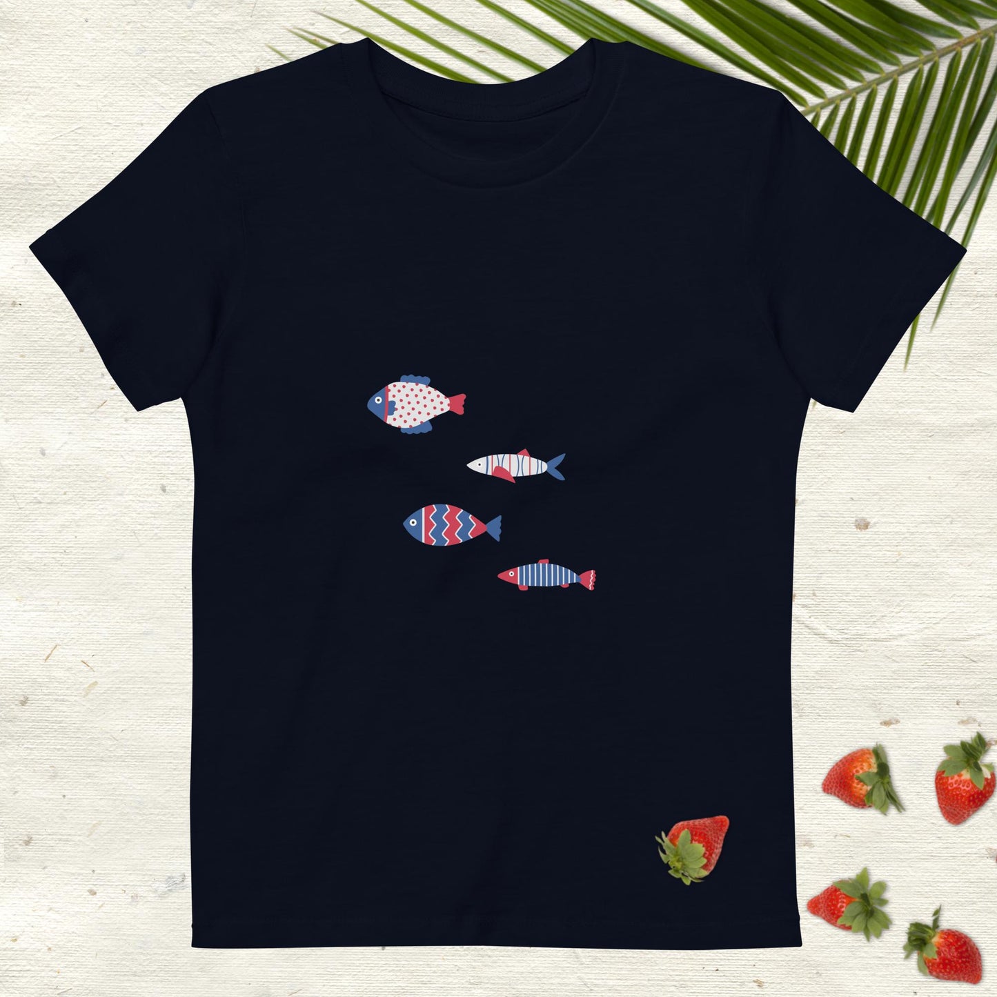 Organic cotton kids t-shirt fishies