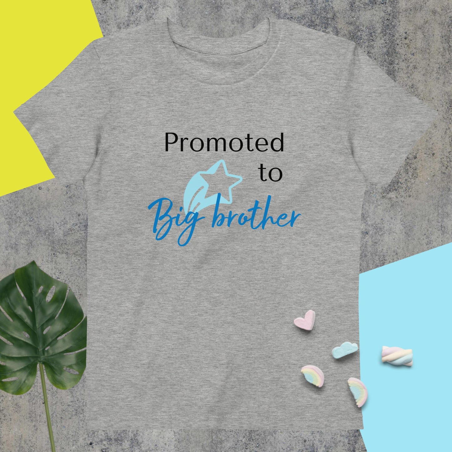 Organic cotton kids t-shirt big brother black print