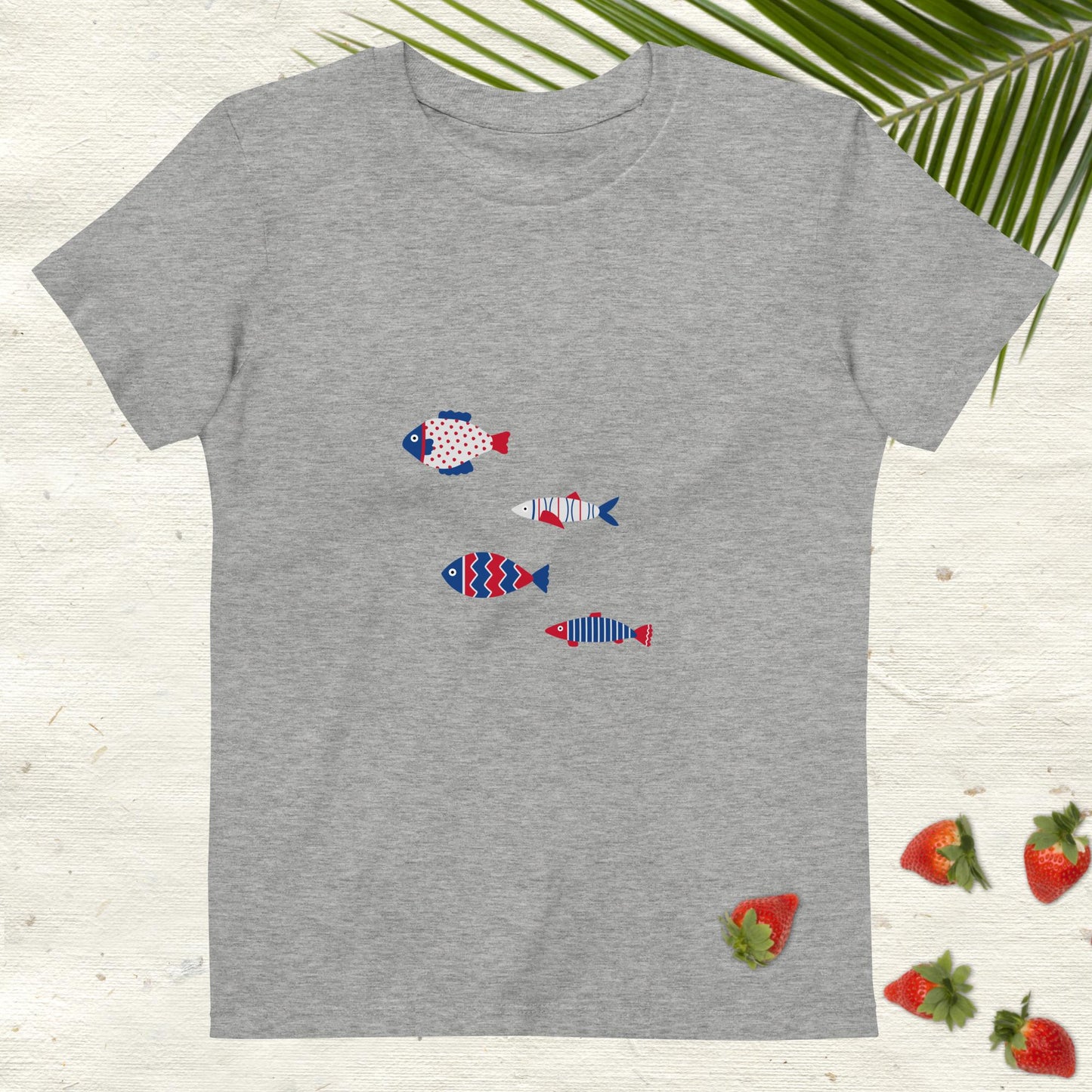 Organic cotton kids t-shirt fishies