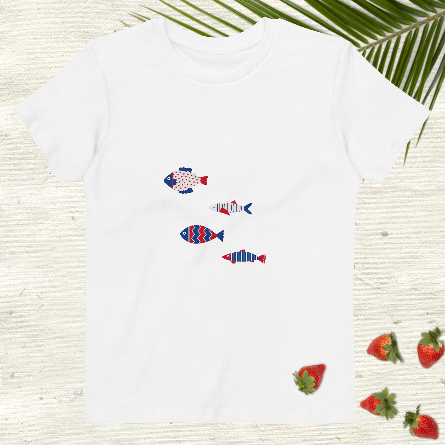 Organic cotton kids t-shirt fishies