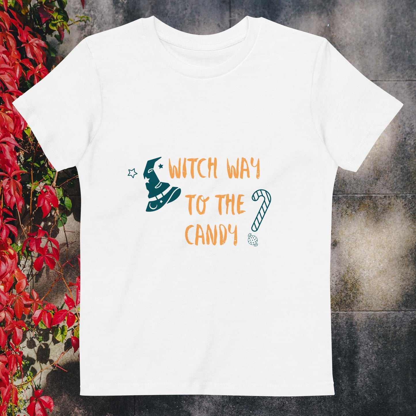 Organic cotton kids t-shirt witch way