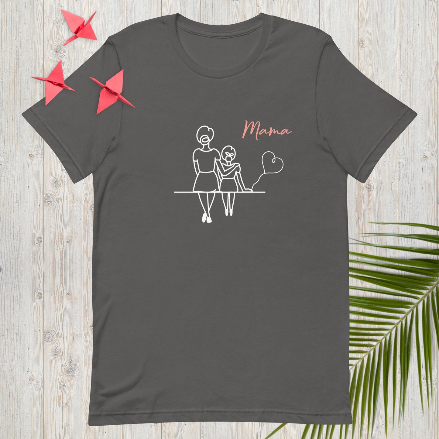 Unisex t-shirt Mama line art girl