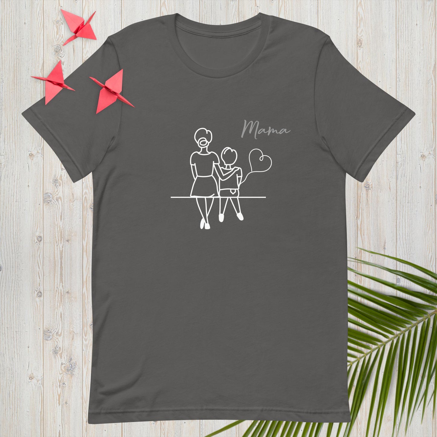 Unisex t-shirt Mama line art boy