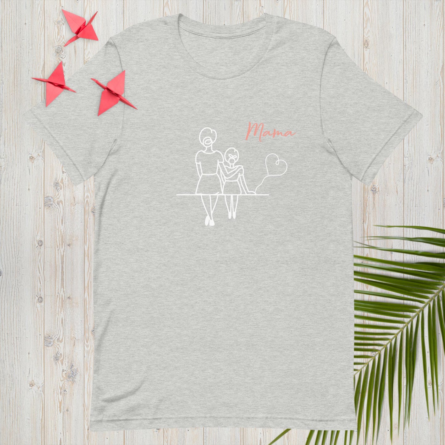 Unisex t-shirt Mama line art girl