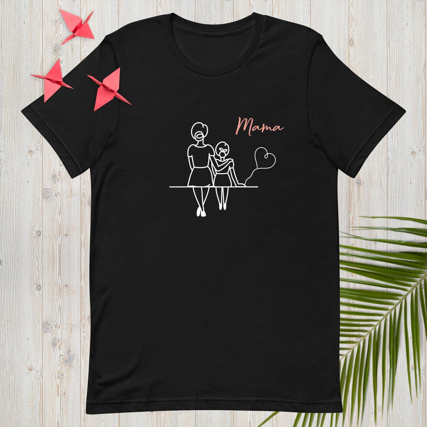 Unisex t-shirt Mama line art girl