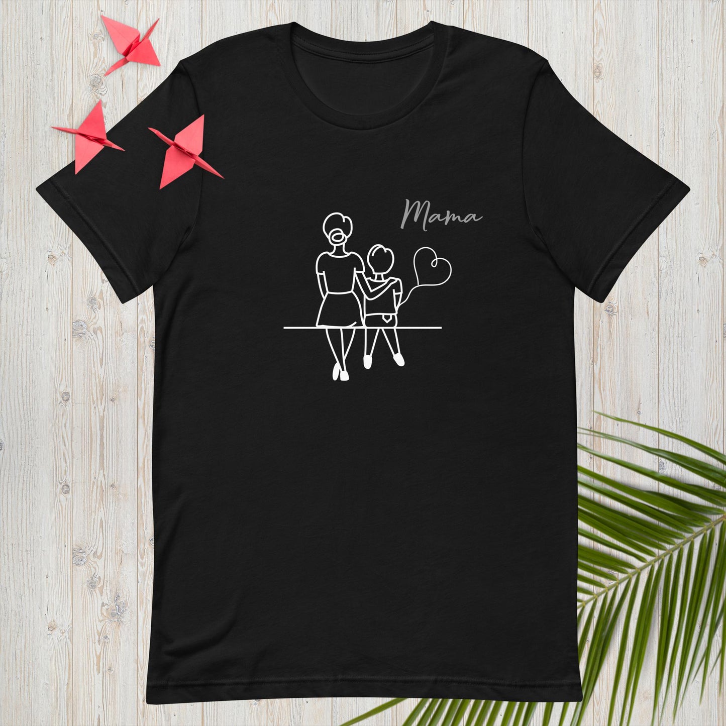 Unisex t-shirt Mama line art boy