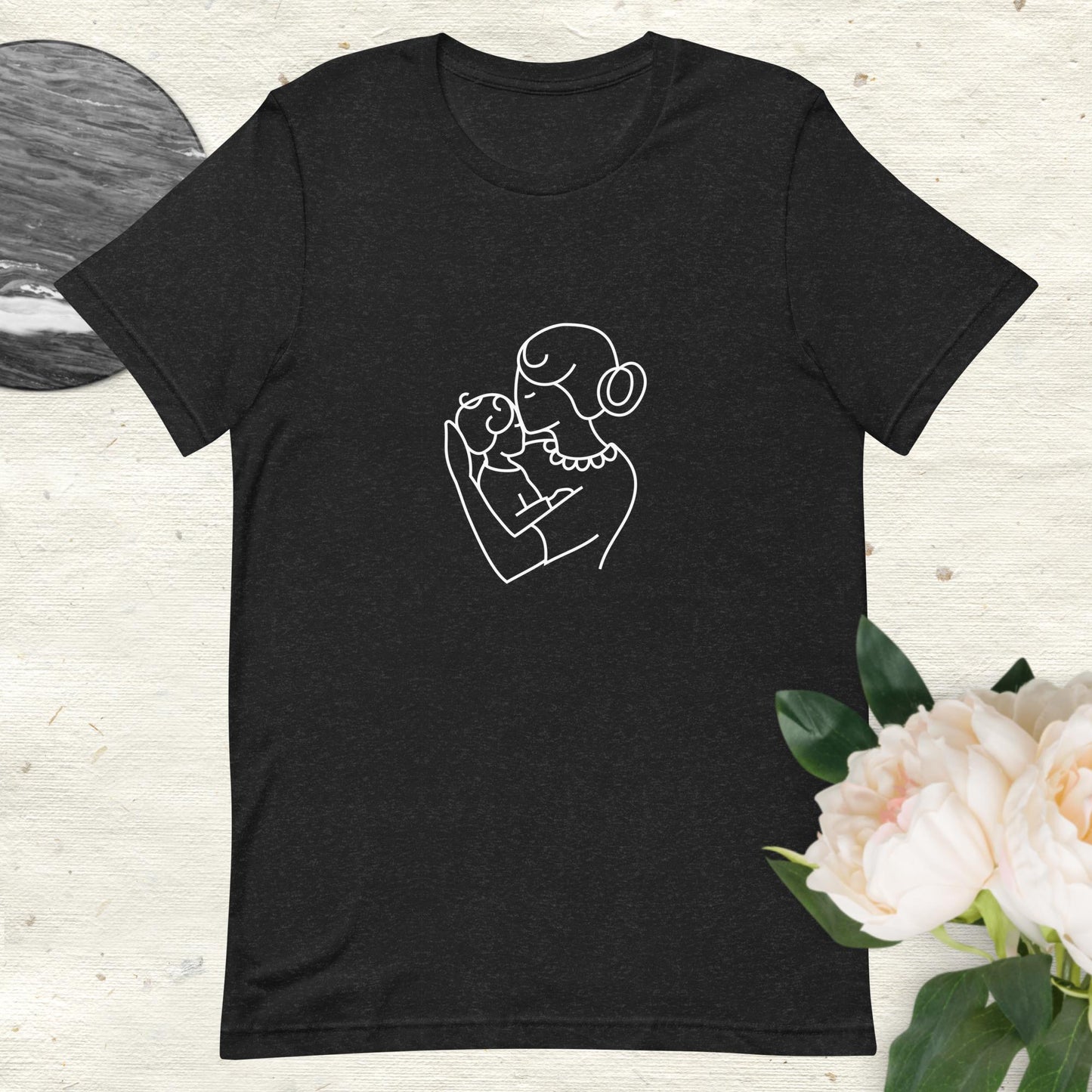 Unisex t-shirt line art mama baby