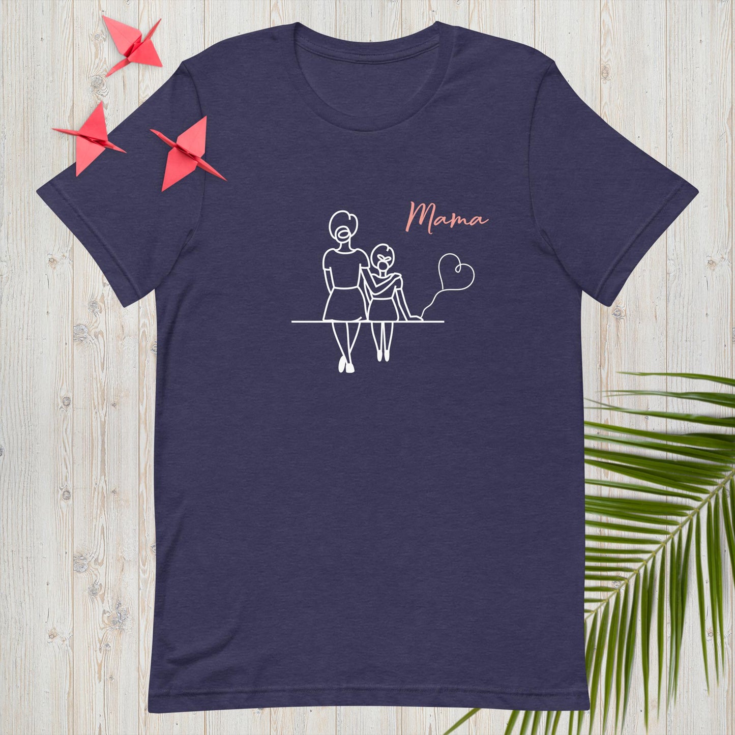 Unisex t-shirt Mama line art girl