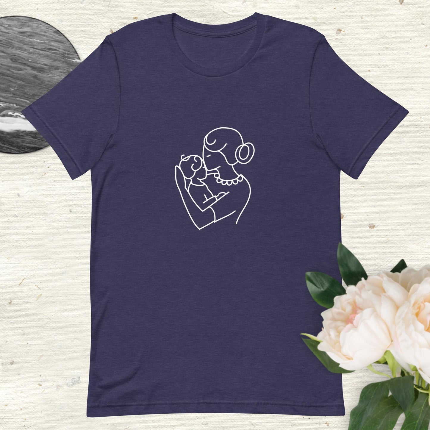 Unisex t-shirt line art mama baby