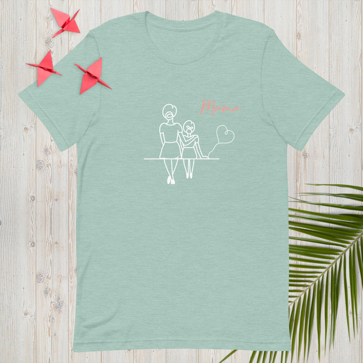 Unisex t-shirt Mama line art girl