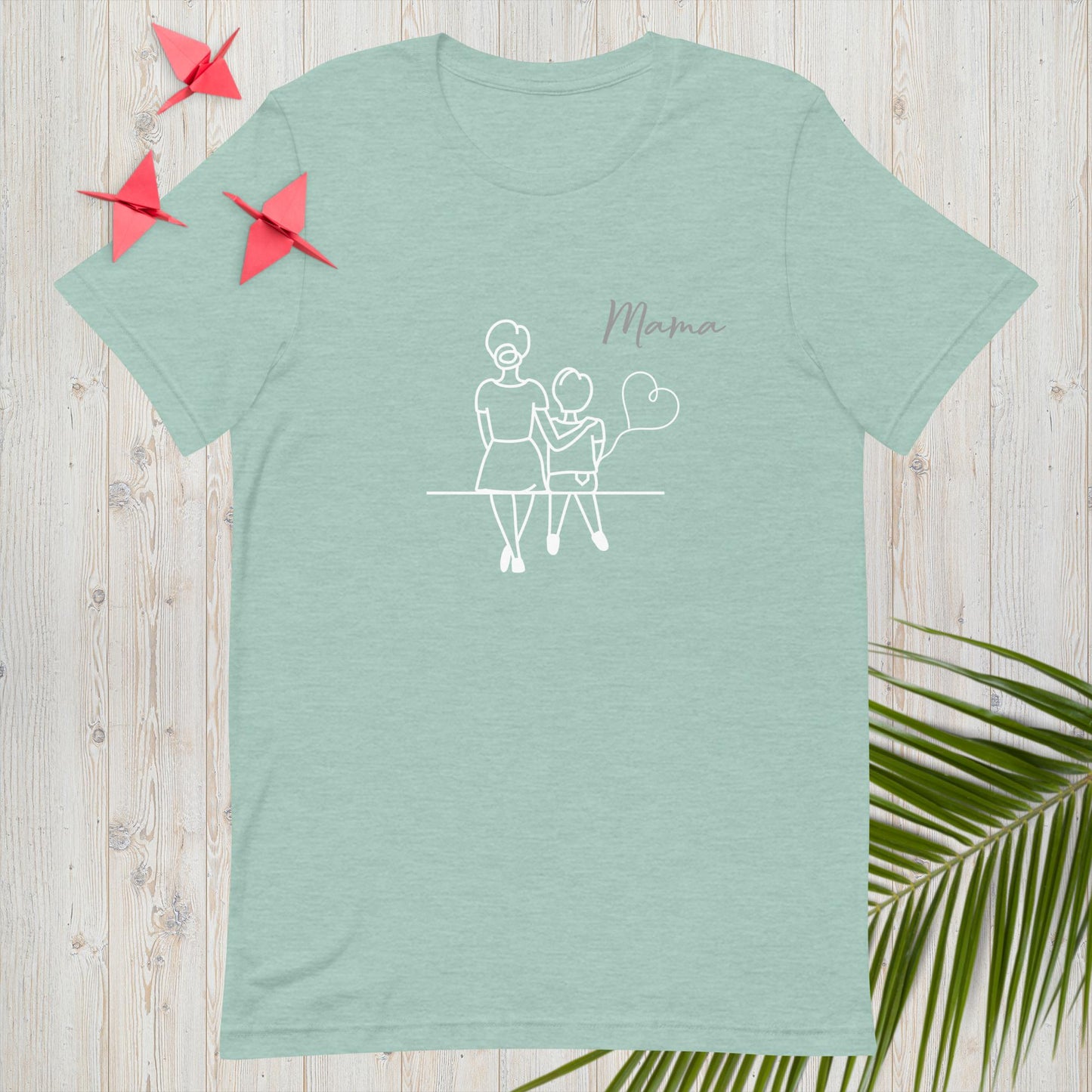 Unisex t-shirt Mama line art boy