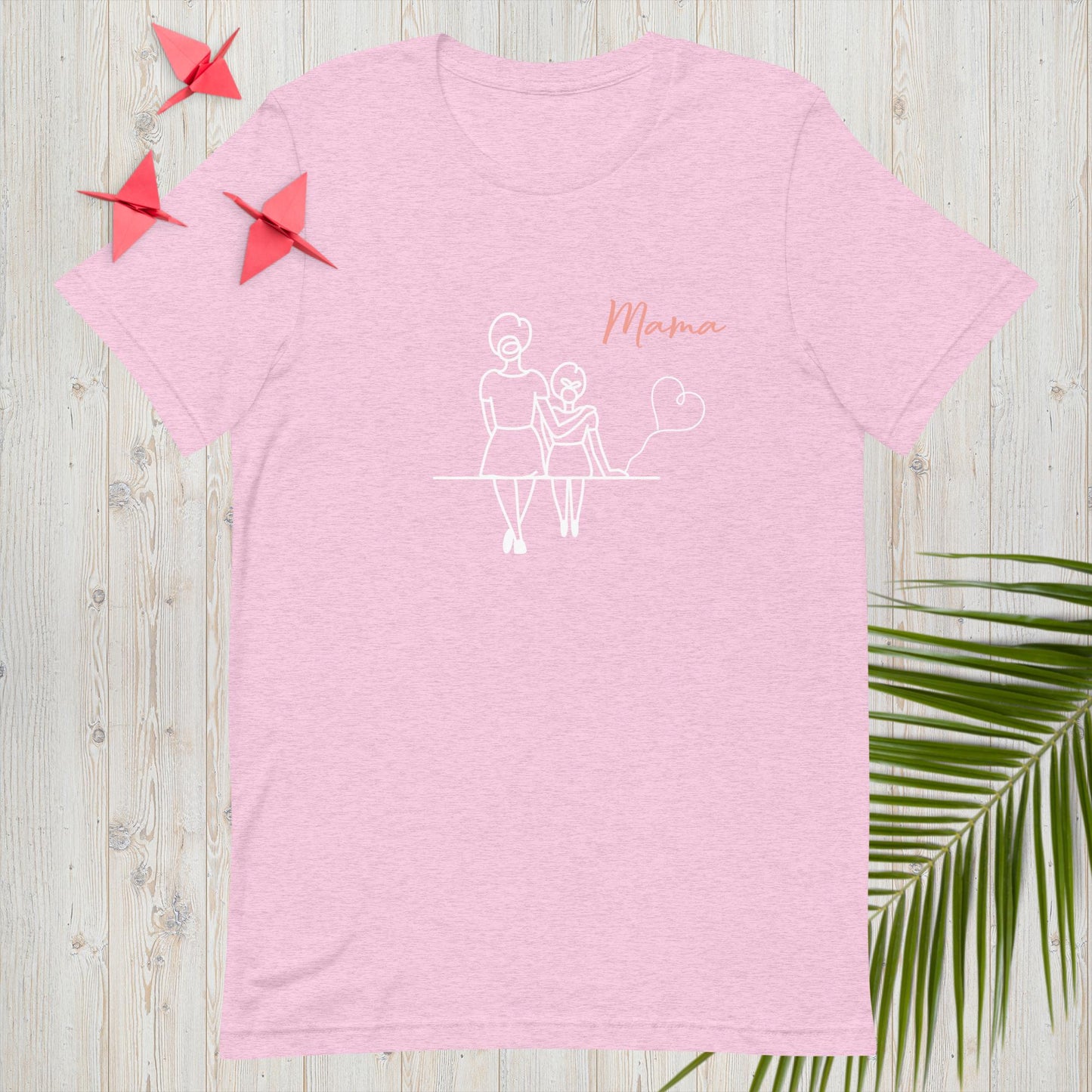 Unisex t-shirt Mama line art girl