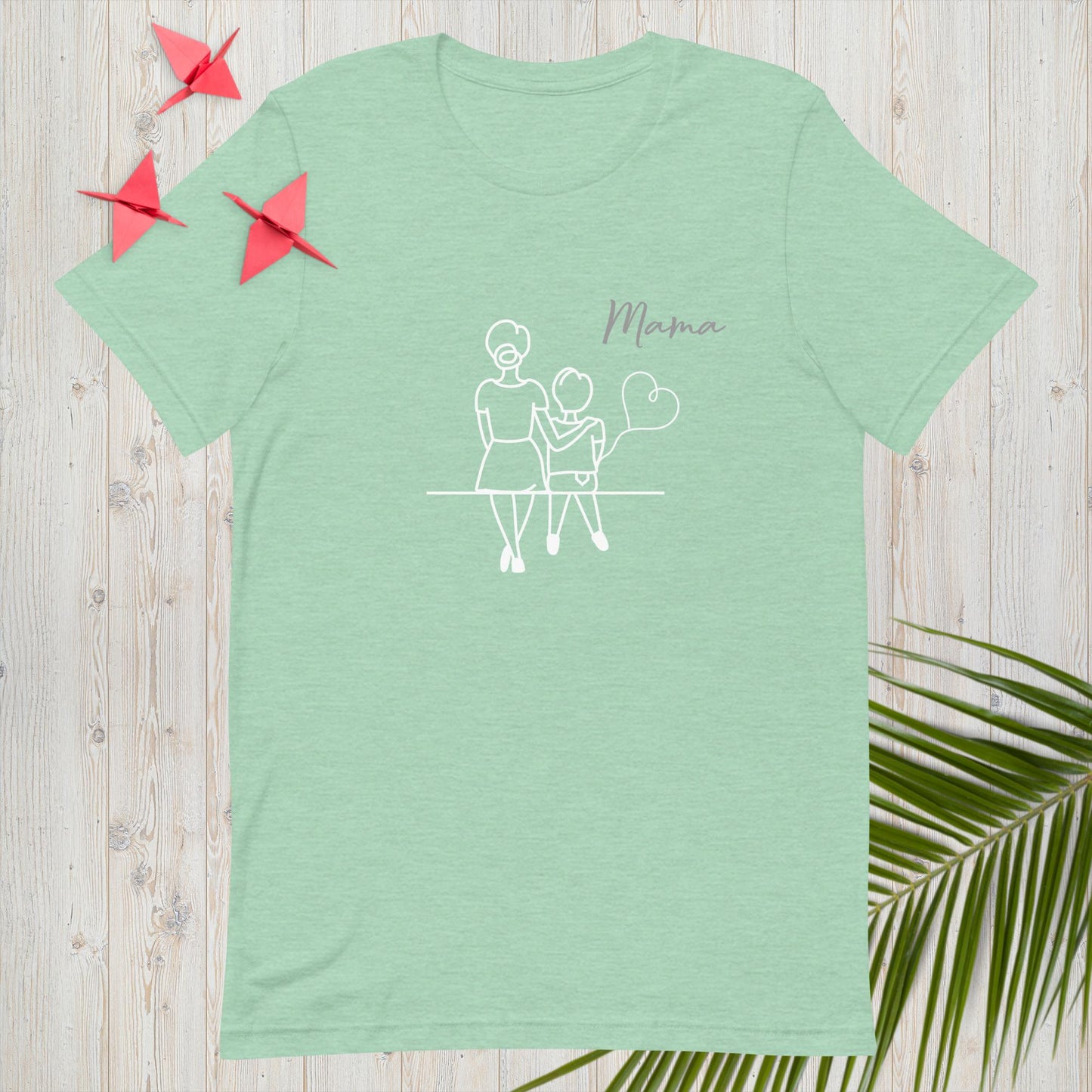 Unisex t-shirt Mama line art boy