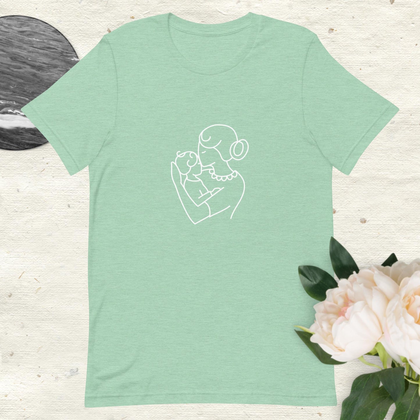 Unisex t-shirt line art mama baby