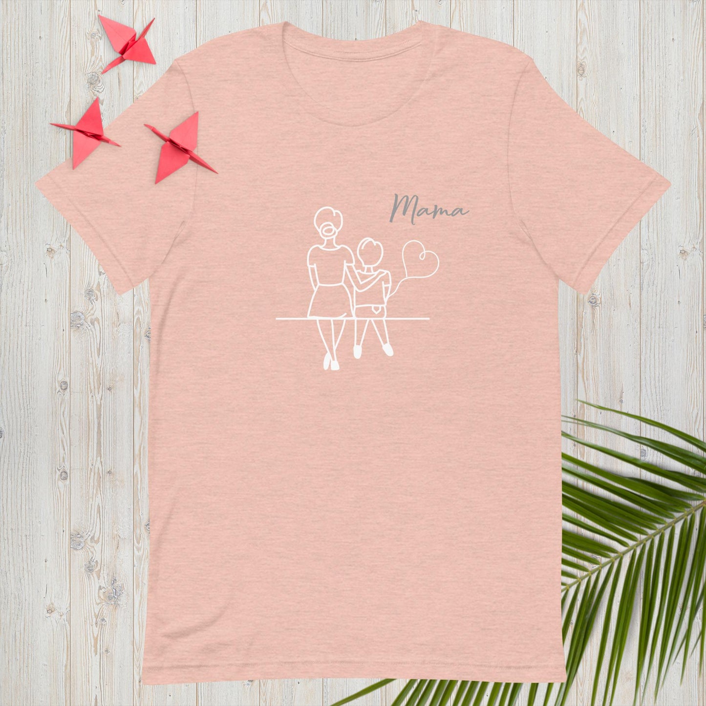 Unisex t-shirt Mama line art boy