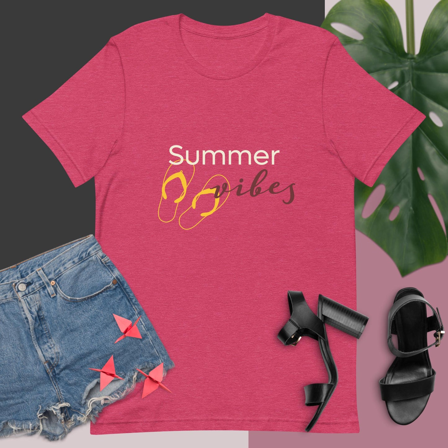 Unisex t-shirt Summer vibes pink