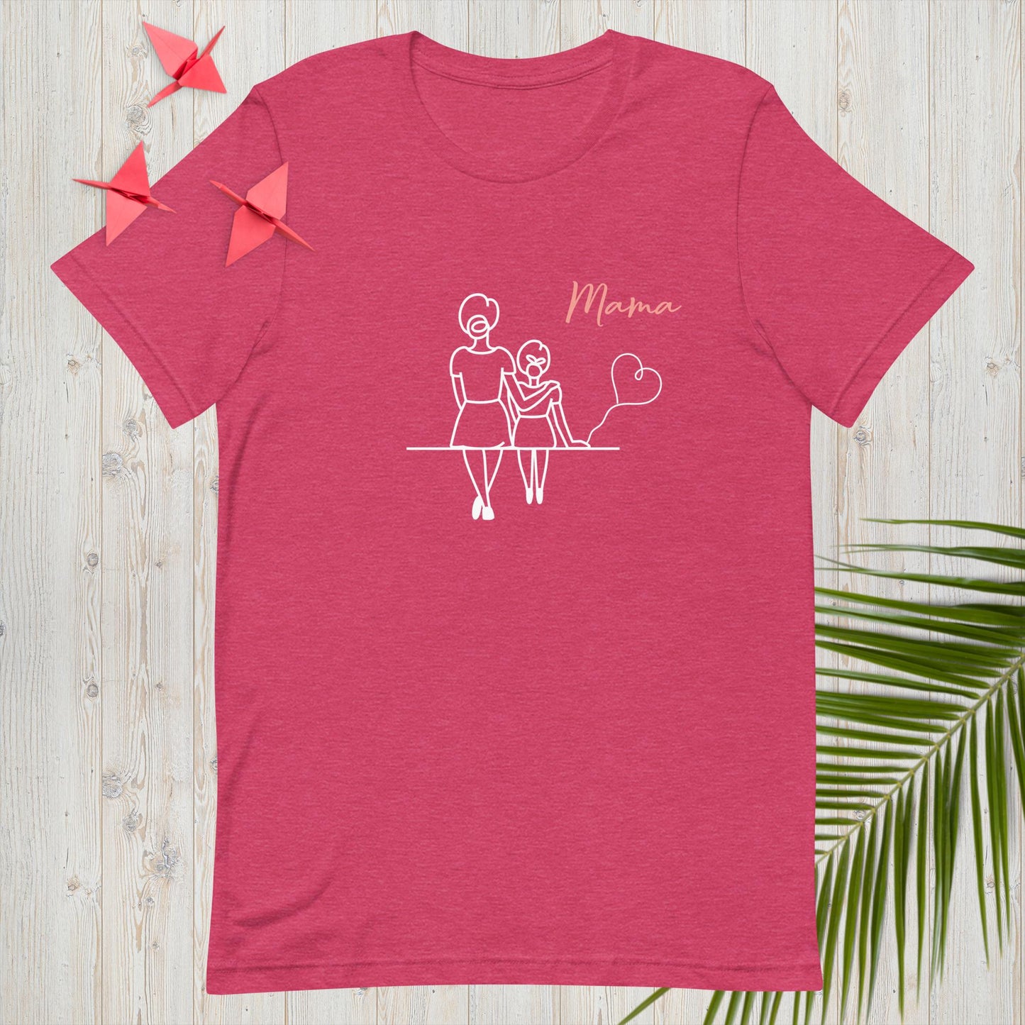 Unisex t-shirt Mama line art girl