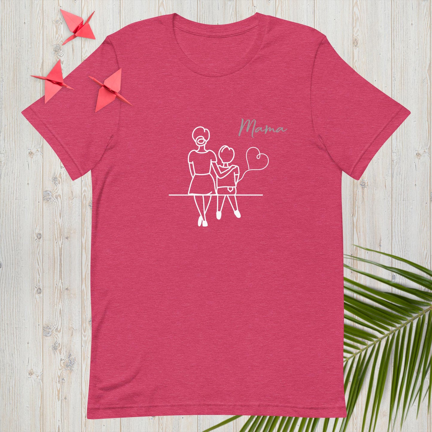 Unisex t-shirt Mama line art boy