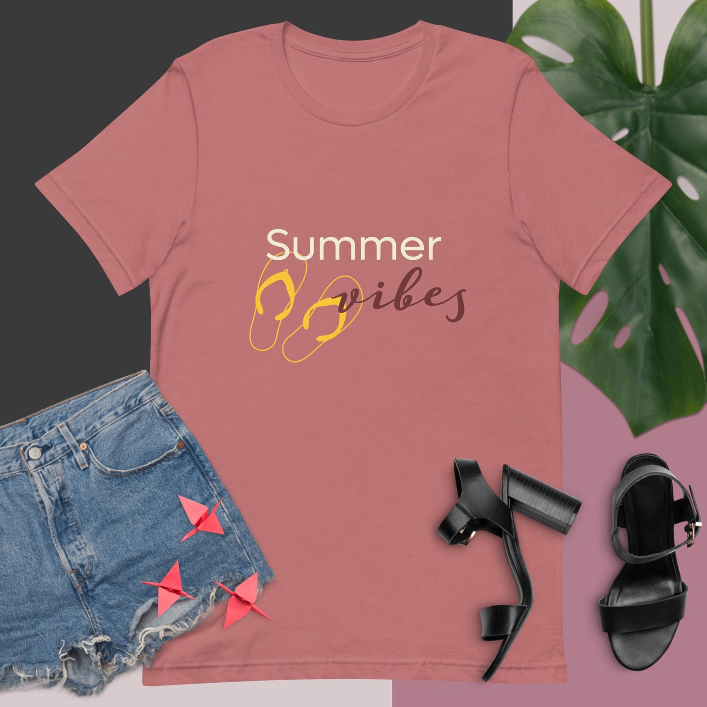 Unisex t-shirt Summer vibes pink