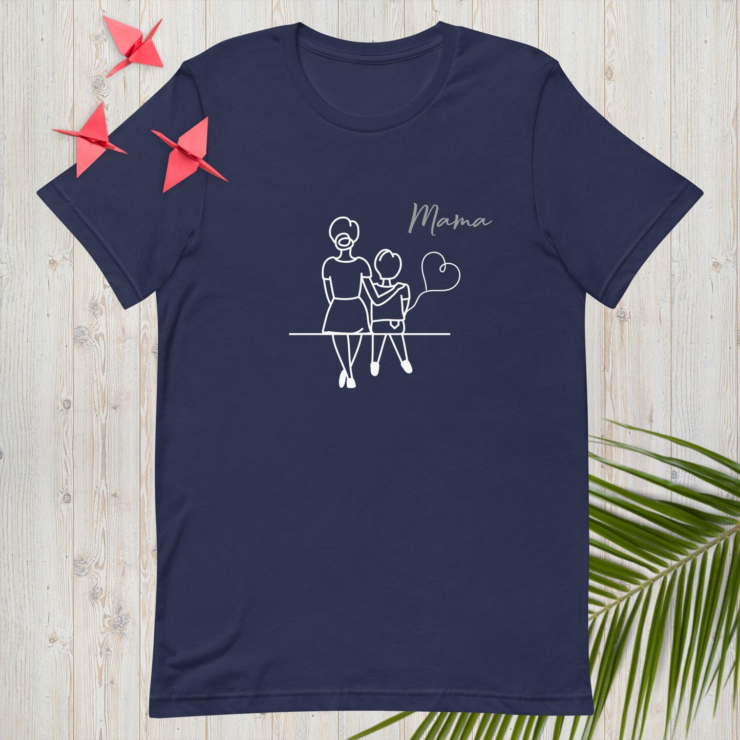 Unisex t-shirt Mama line art boy