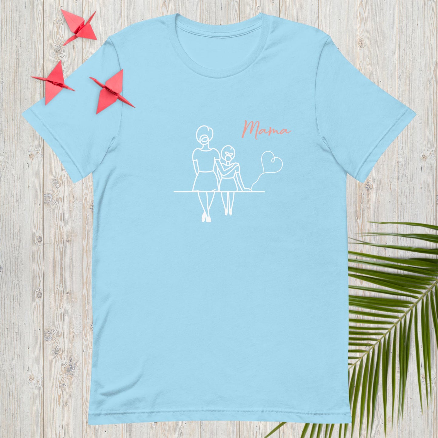 Unisex t-shirt Mama line art girl