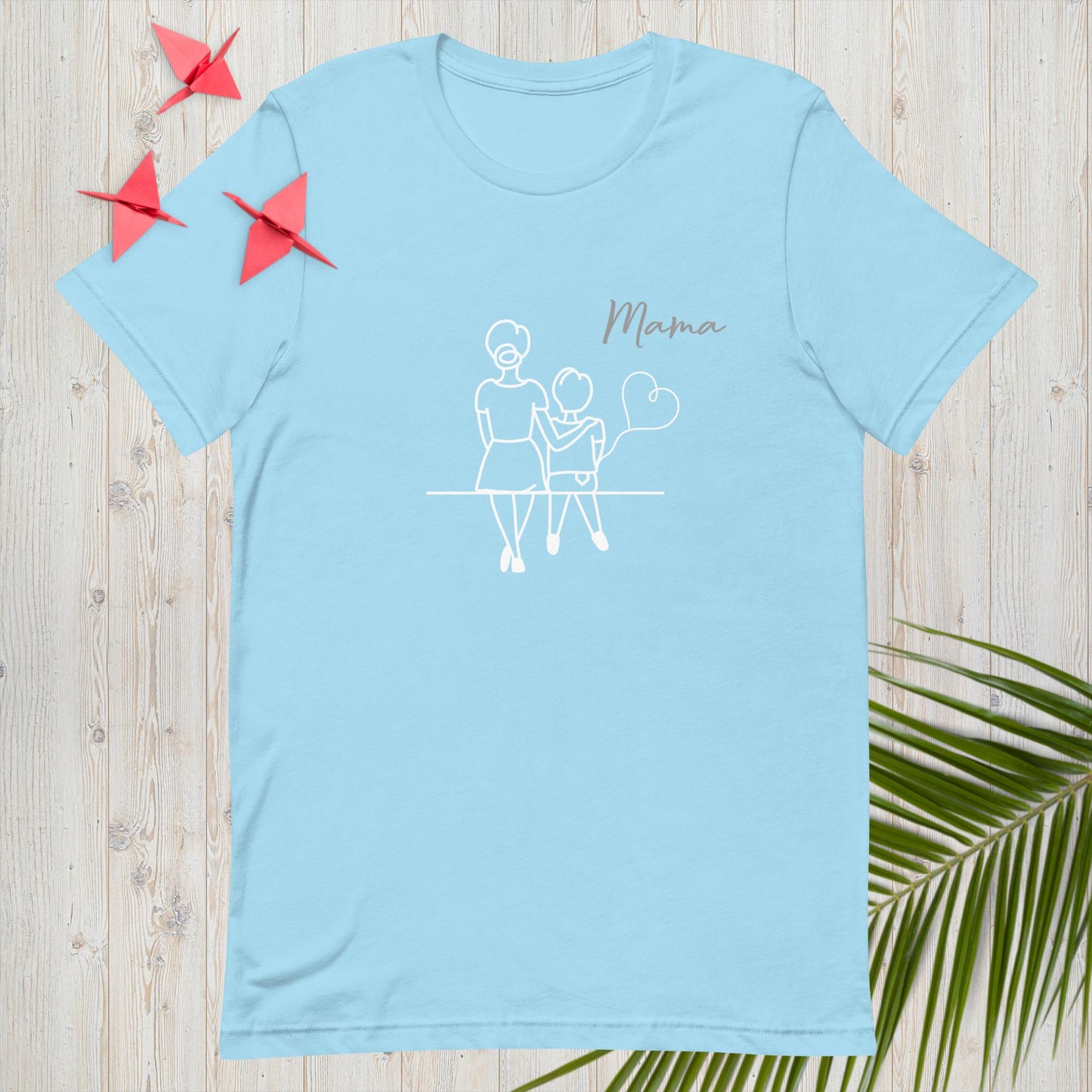 Unisex t-shirt Mama line art boy