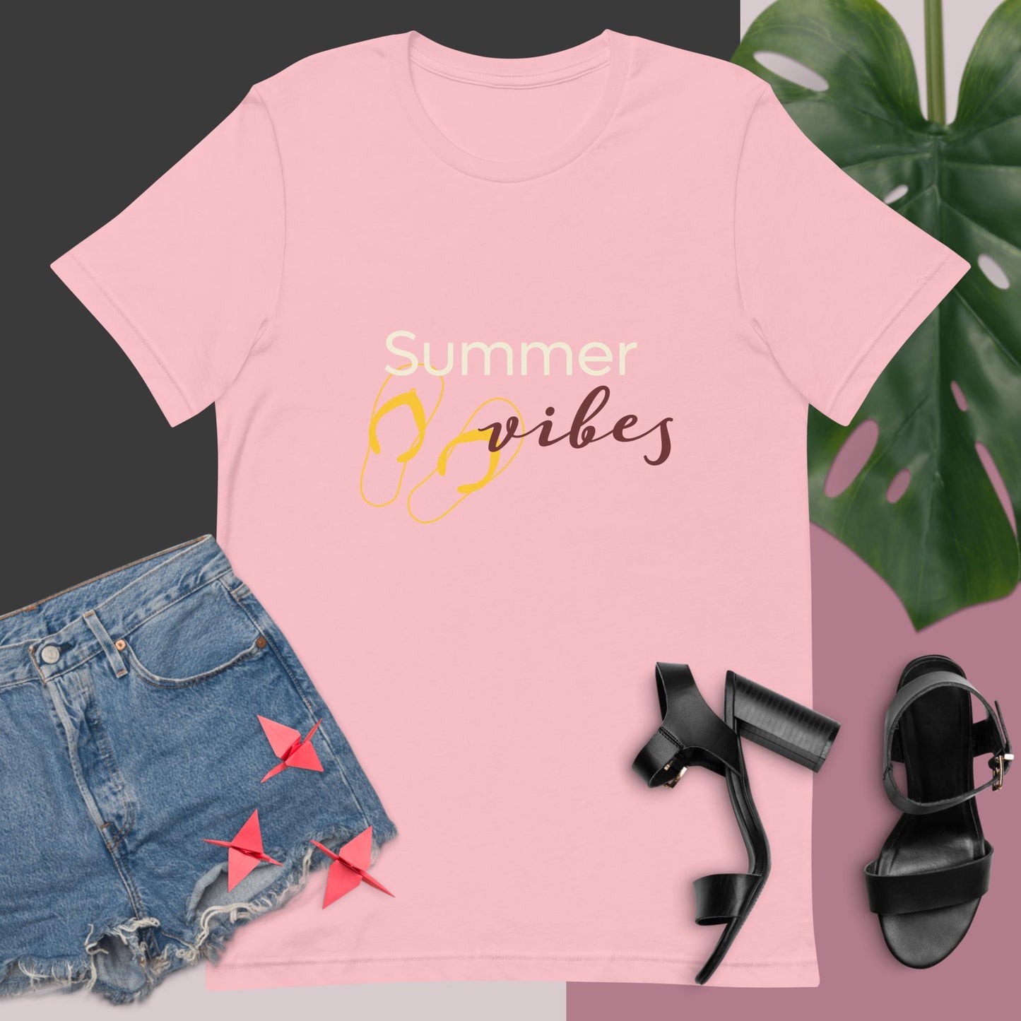 Unisex t-shirt Summer vibes pink