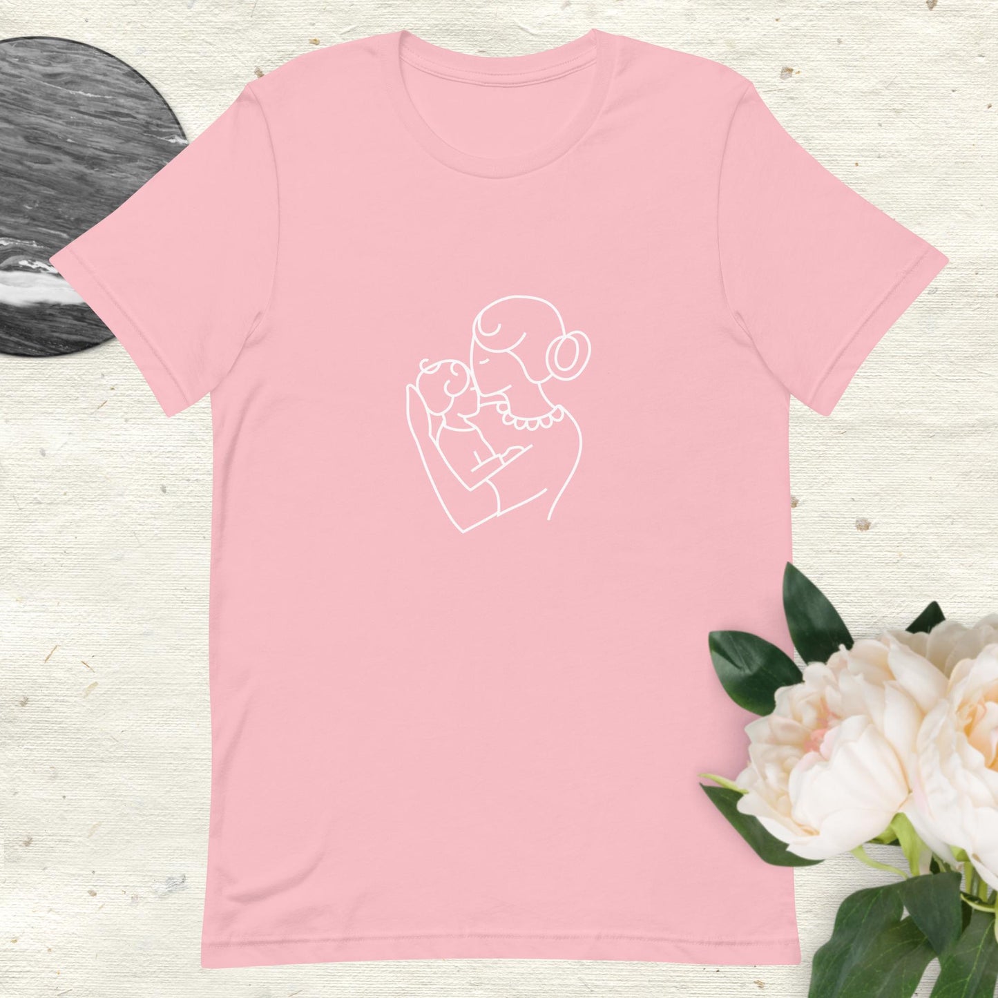 Unisex t-shirt line art mama baby