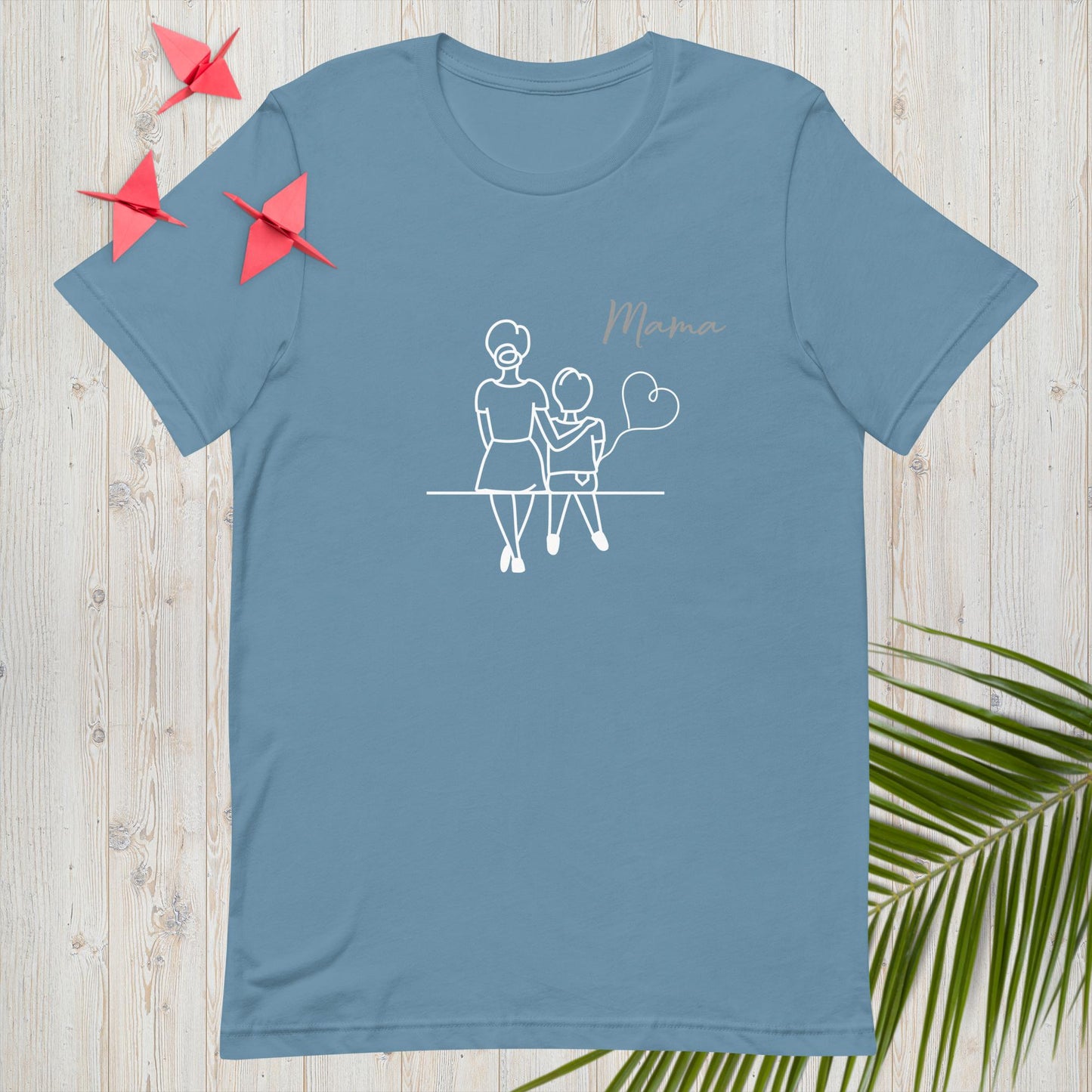 Unisex t-shirt Mama line art boy