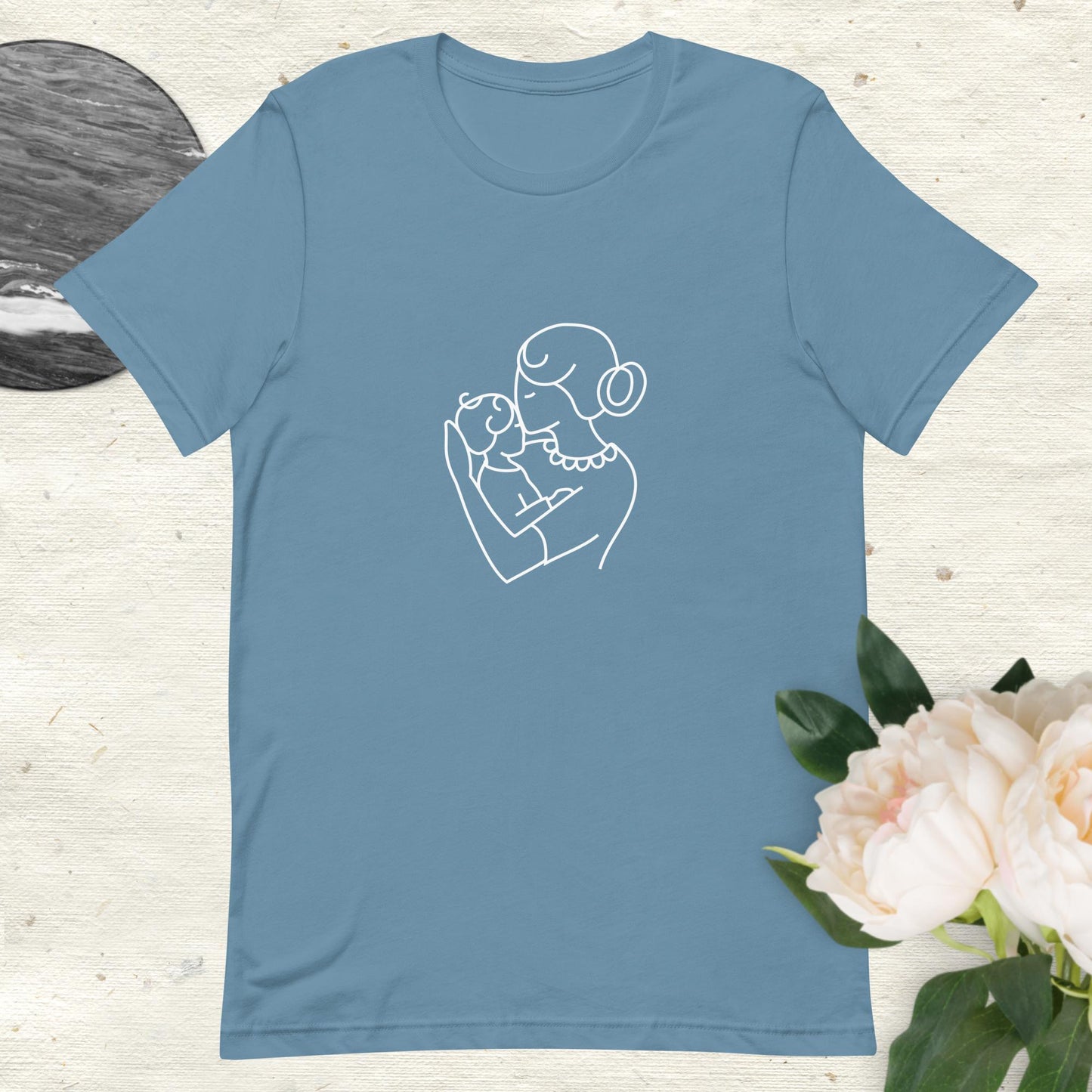 Unisex t-shirt line art mama baby