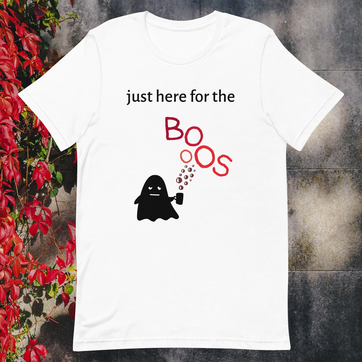 Unisex t-shirt just here for the boos pink