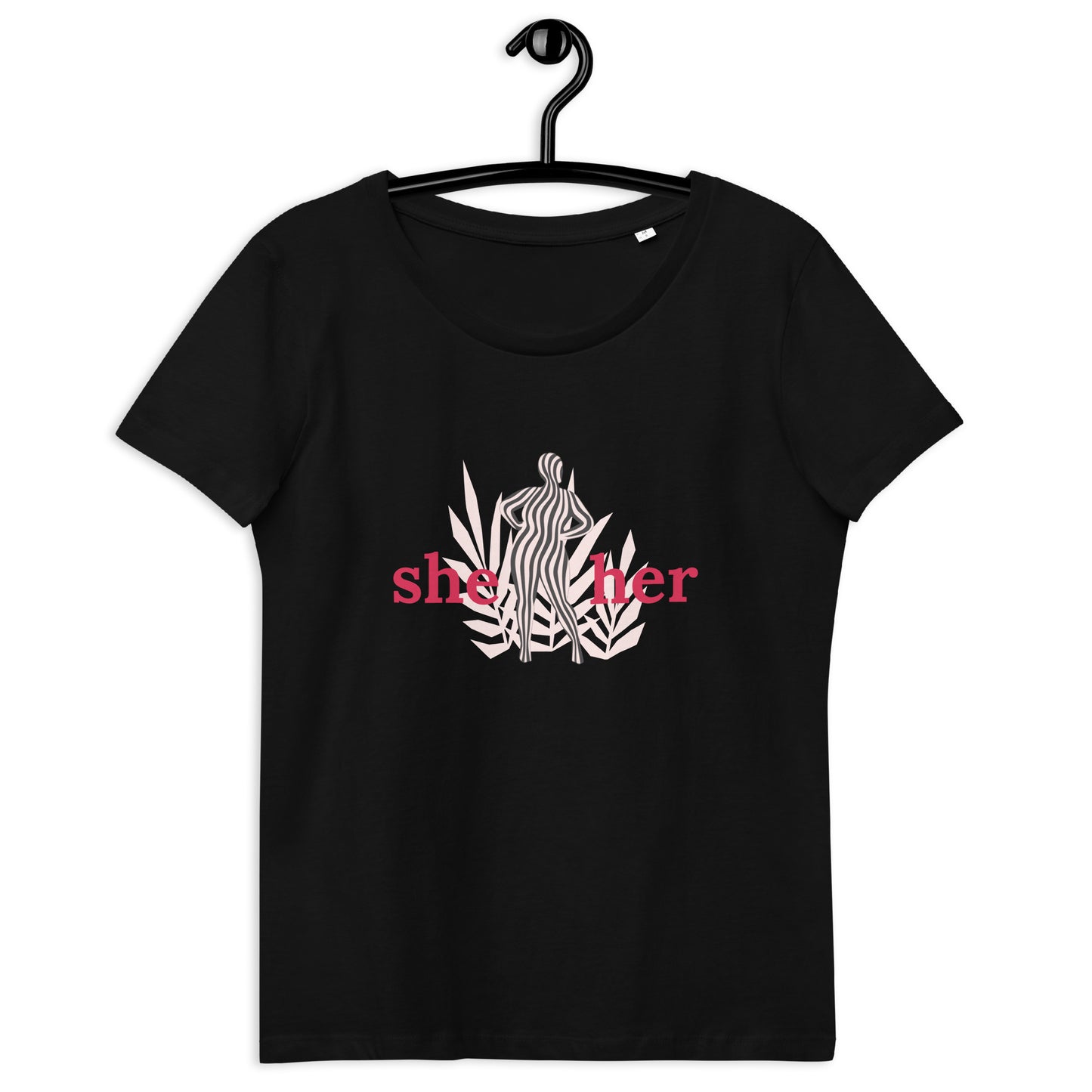 Women's fitted eco tee she/her shape